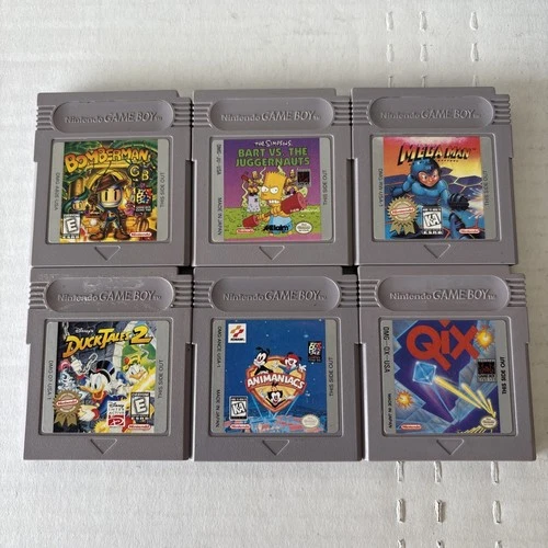 Lot of 6 Nintendo Gameboy Game Ducktales 2 Bomberman Mega Man Bart Juggernauts +