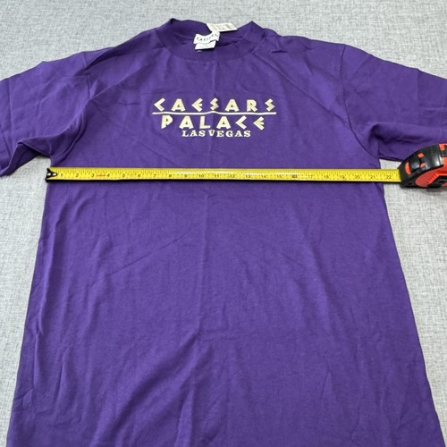 Vintage Caesars Palace Las Vegas T-shirt Large Purple Deadstock Casino Hotel 90s - Picture 8 of 10