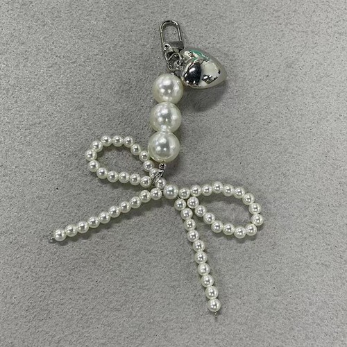 Bowknot Pearls Key Chain Love Phone Pendant Headphone Case Bag Decor Car Keyr Wa - 第 17/18 張圖片
