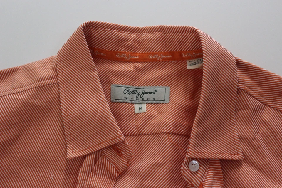 MUJER Bobby Jones Golf Algodón Manga Larga Camisa MUJER’S Mediana M Foto 3 de 4