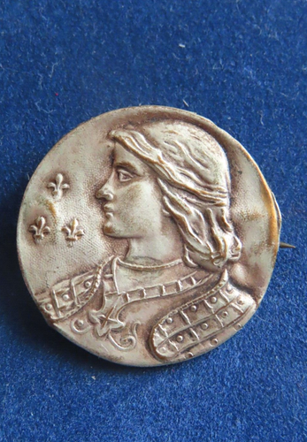 Ruban Pour Médaille De Verdun Avec Broche Jeanne D'Arc, Croix De Lorraine