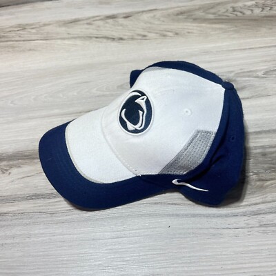 Vintage Penn State University Hat Flex Fit White College Football Nike Team