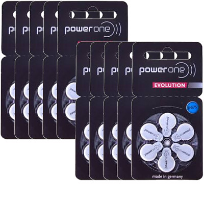 60 Varta Power One Evolution Hearing Aid Batteries P675 10x 6 Pack PR44