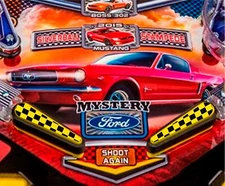 Checkered Flag - Pinball Machine Flipper Bat Topper MOD for Mustang, HS2, etc