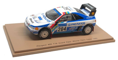 Miniature Peugeot 405 1/18 Ottomobile T16 Grand Raid No.204 Rallye Paris Dakar 1989 A.Vatanen/B.Berglund