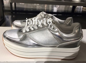 silver platform sneakers