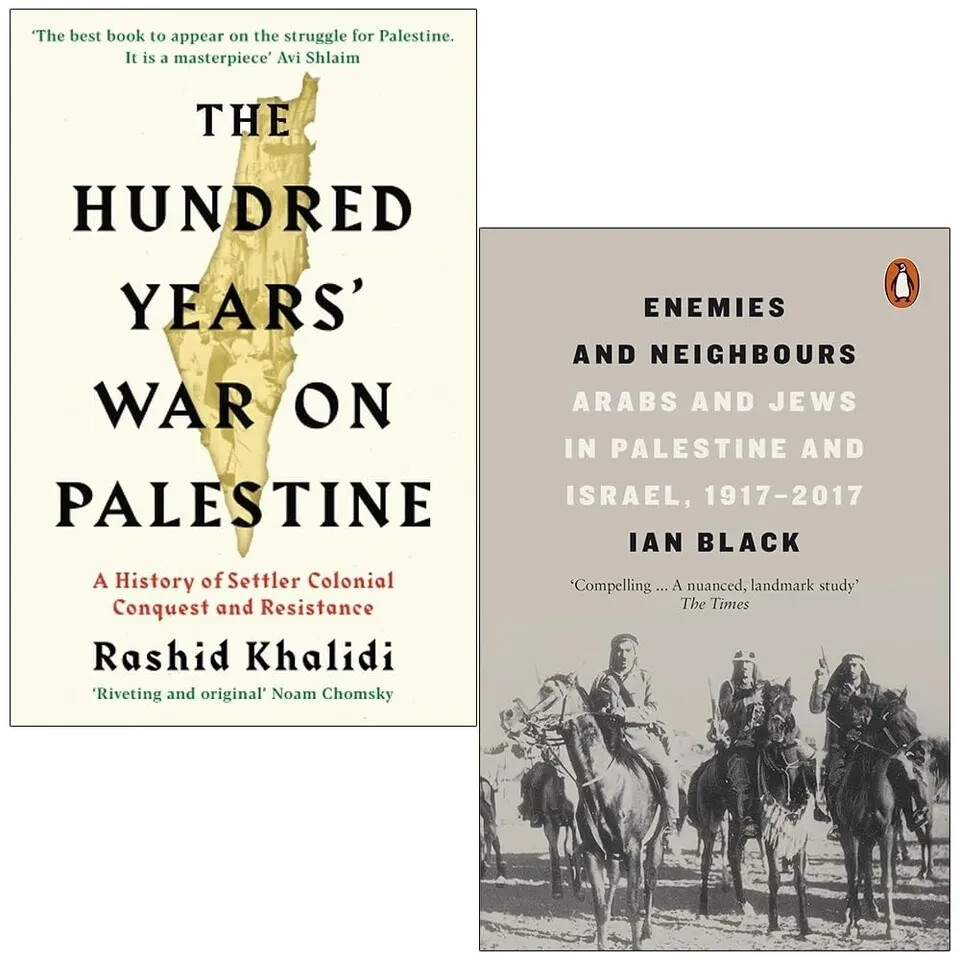 Hundred Years War on Palestine, Enemies and Neighbours Arabs and Jews 2 books