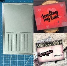 Postcard Metal Cutting Dies Stencil DIY Scrapbooking Paper Card Embossing Craft