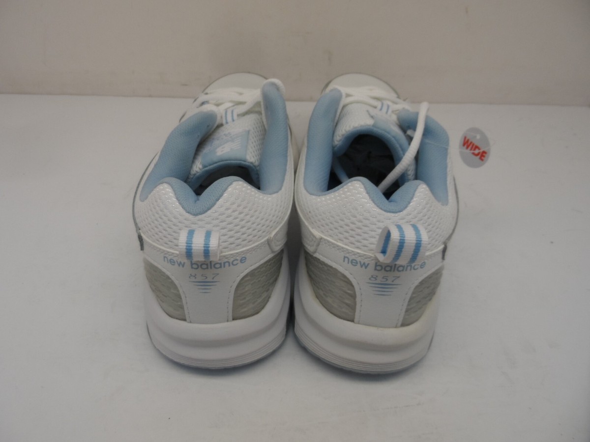 New Balance Women's 857 V2 Lace Up Cross Training Shoe White/Blue