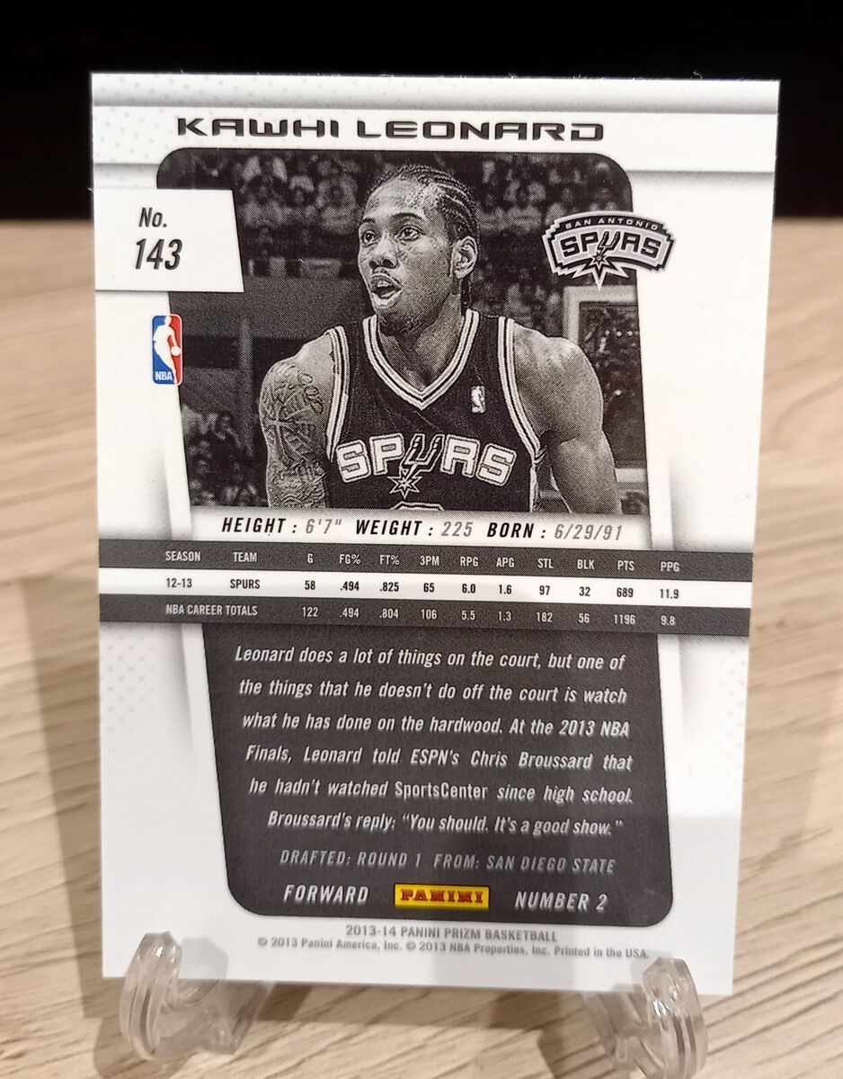Kawhi Leonard 2013-14 Panini Prizm #143 San Antonio Spurs Kawhi Leonard 2013-14 Panini Prizm #143 San Antonio Spurs