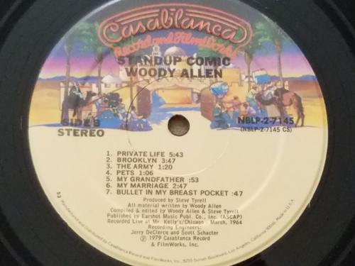 Woody Allen Standup Comic 1979 Casablanca 2LP-NBLP-2-7145 NMT - Imagen 2 de 7