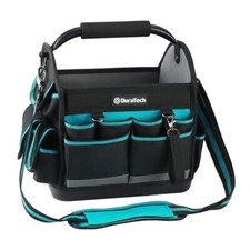 DURATECH 12" Tool Tote Open Top Tool Bag Wide Mouth w/Multi-Pocket Tool Bag Tote