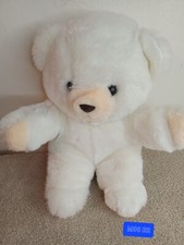 STUFFED TEDDY BEAR WHITE 10 " INC