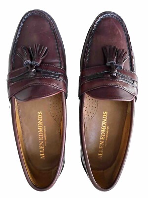 Allen Edmonds Newport Brown Tassel Loafers Dress Shoes 9.5D Allen Edmonds Newport Tassel Loafers Dress Shoes Mens Size  main image 2