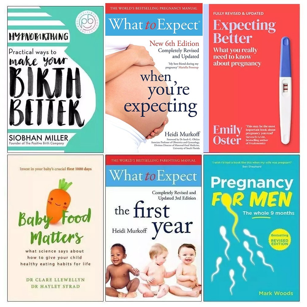 Hypnobirthing,What to Expect,Expecting,Baby Food,1st Year, Pregnancy 6 Books Set