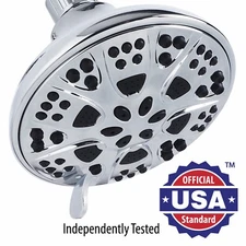 AquaDance® High Pressure 5-Inch Shower Head with 6-Settings, Chrome Finish