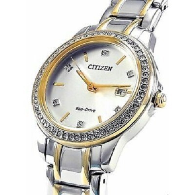Citizen FE1174-50A Eco-Drive Gold & Silver Tone Crystal 