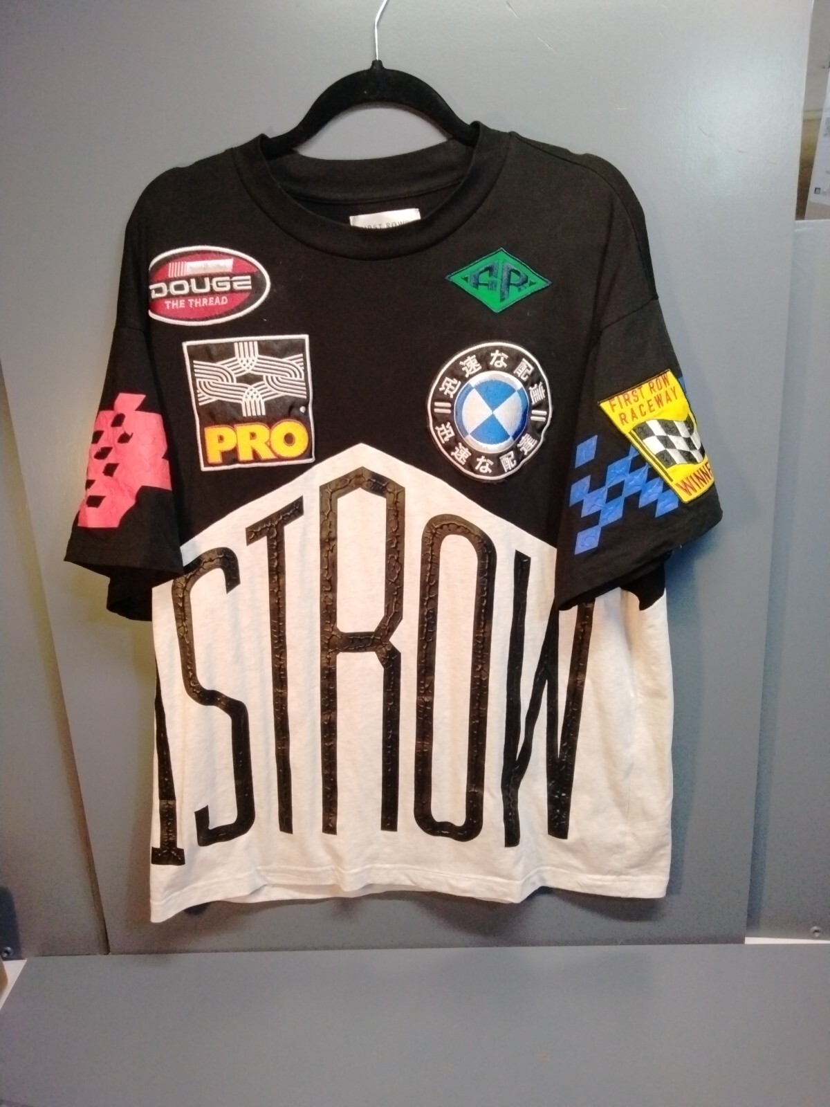 Camicia da corsa prima fila uomo XL bianca manica corta