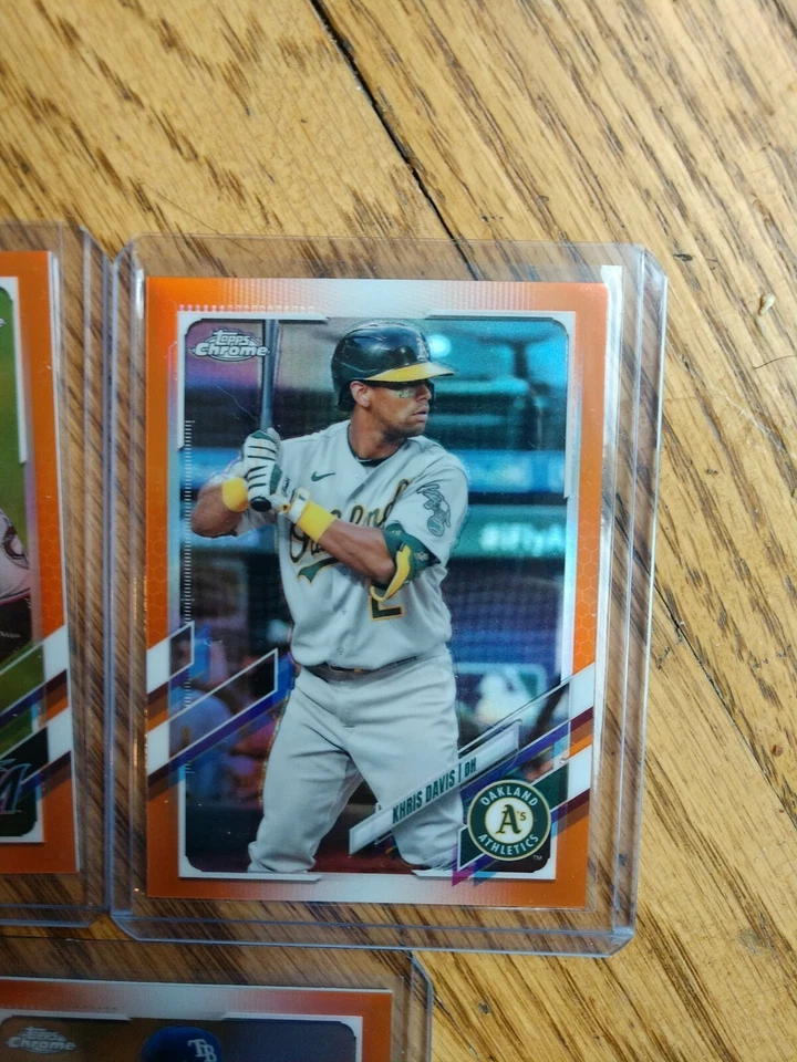 Lot (6) 2021 Topps Chrome /25  Orange Refractor Eric Hosmer Blake Snell Brinson Foto 2 de 4