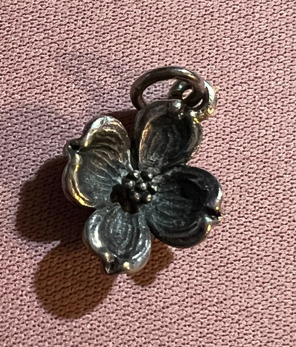 RARE Retired James Avery Small Dogwood Flower Charm Sterling