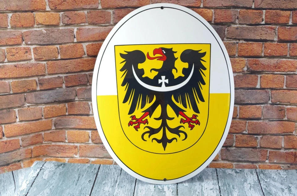 Emailschild WAPPEN SCHLESIENS 40x50 cm Schlesischer Adler | Wappentier - Bild 2 von 4