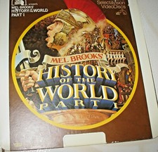 HISTORY OF THE WORLD PART 1 - MEL BROOKS - SelectaVision Video Disc 14" X 13"