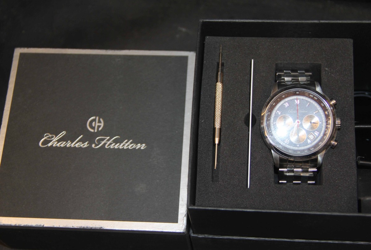 Charles Hutton watch stainless steel blue | eBay