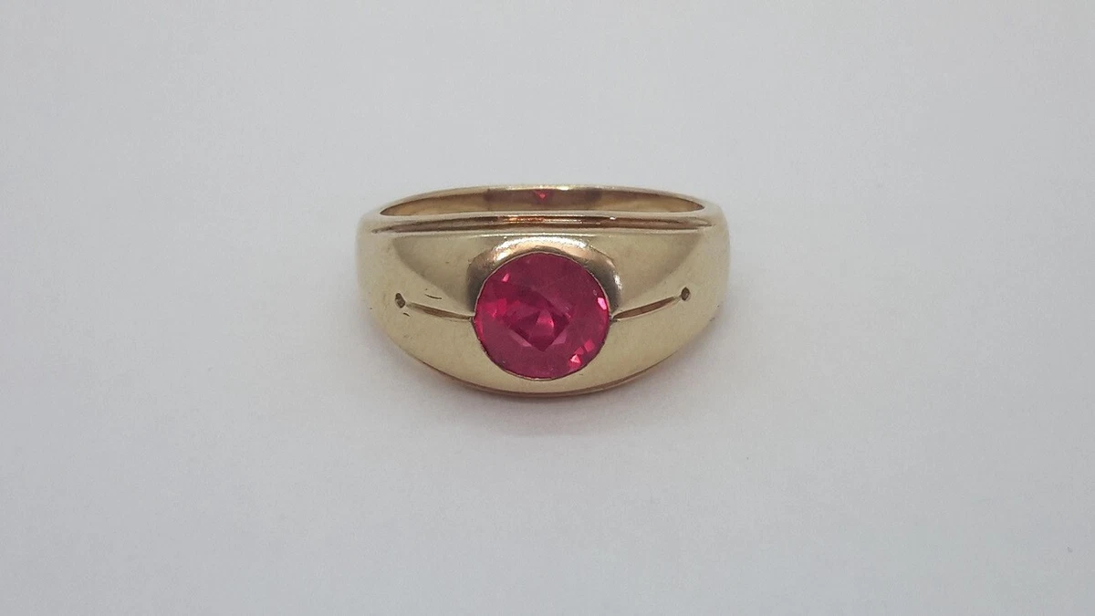 Mens ruby store rings ebay