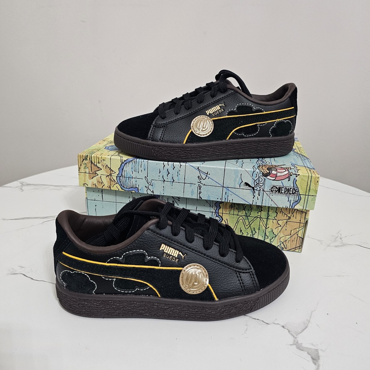 Puma x One Piece Suede 'Blackbeard Black-Dark Chocolate 396725-01