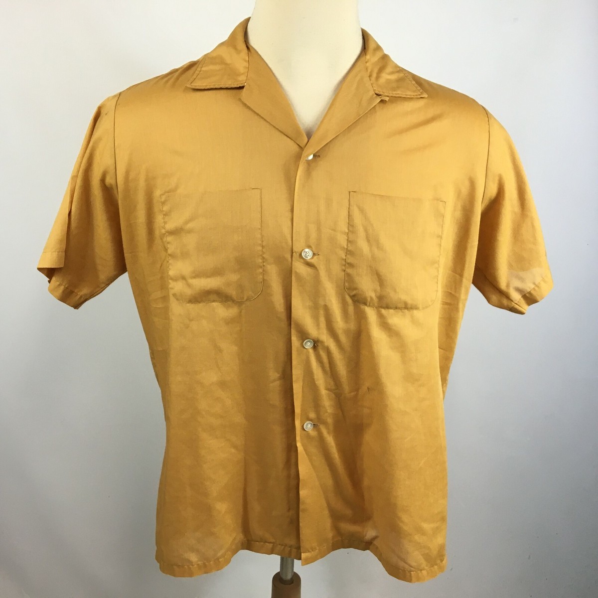 50’s vintage boring shirt 16-16 1/2 Vintage 50s 60s Penny's Loop Collar Retro Atomic Mod Shirt