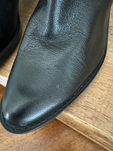 CALVIN KLEIN Black HAYDEE Leather Boots Sz 6.5 - Picture 10 of 10