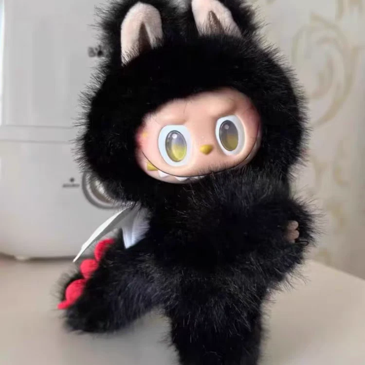 Customized LABUBU】 Cute Black Gold Angel Zimomo Plush Doll