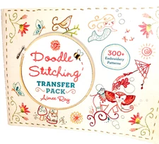 300 Embroidery Patterns Needlepoint BOOK + HOOP, EUC