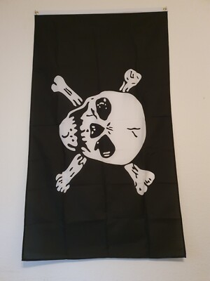 Pirat Totenschädel Flagge Fahne 90cm x 150cm Hissflagge Mil-Tec Neu ohne OVP
