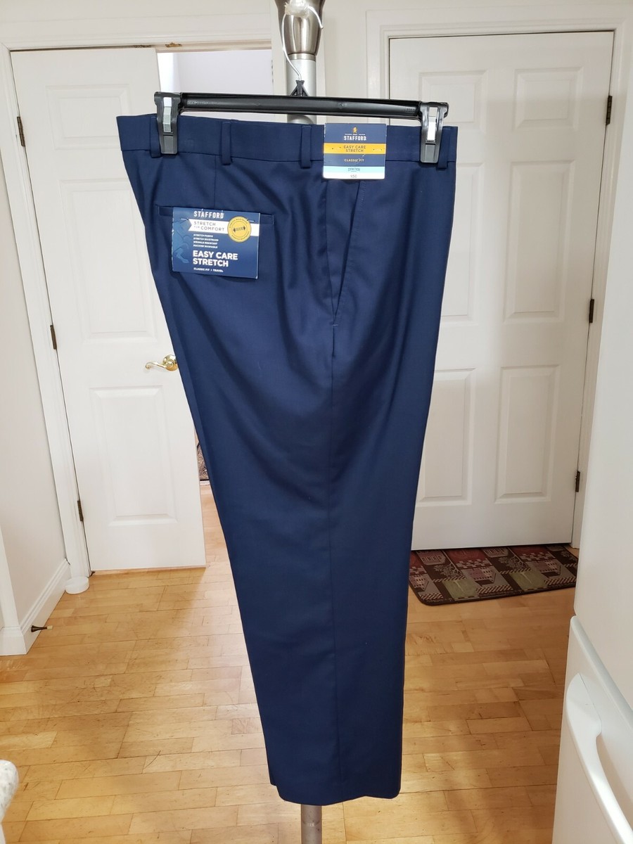 stafford travel flat front sharkskin dress pants classic Home | Stafford Travel Flat-Front Sharkskin Dress Pants