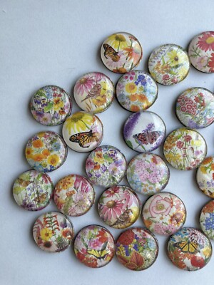 Handmade Botanical Art Magnets (Set Of 5)