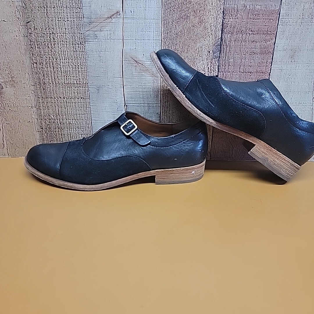 Kork Ease Niseda Oxford Slip On Leather Suede Shoes Black Women's