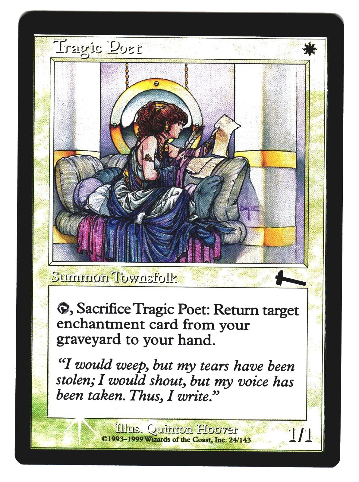 Magic The Gathering MTG Urza's Legacy ULG 1999 #24 Tragic Poet NM FOIL x1 LOT3