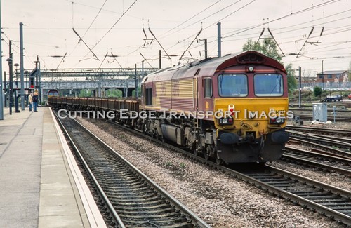 Original Railway Slide: Class 66 Diesels 66016/193 Doncaster 21/04/04 ...