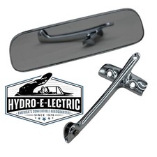 New 1966-1967 Chevy Ii Nova Chrome Interior Rear View Mirror Bracket Set