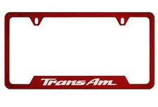 Red License Plate Frame for Pontiac Trans Am