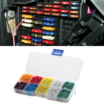 120Pcs Mix Assorted Car Mini Low Profile Fuse Box For Almost Car Brands