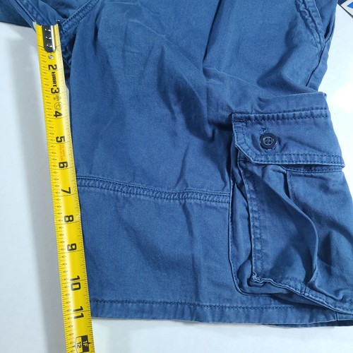 Wrangler Shorts Boys 18 Reg Cargo Pockets Cotton Belted Blue Adjust to Fit Waist - Picture 7 of 8