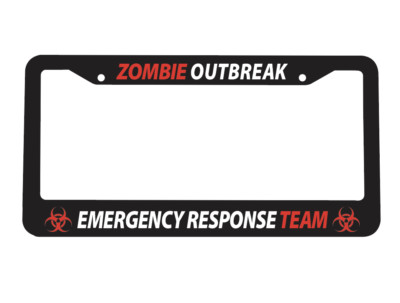 Zombie Outbreak Emergency Response Team Apocalypse Virus NEW License Plate Frame
