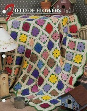 NEW FIELD OF FLOWERS ANNIE'S CROCHET QUILT  AFGHAN CLUB PATTERN INSTRUCTIONS