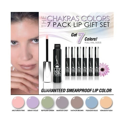 LIP-INK® Chakras Colors 7 Pack Gift Set  smearproof Lipstain liquid lipstick