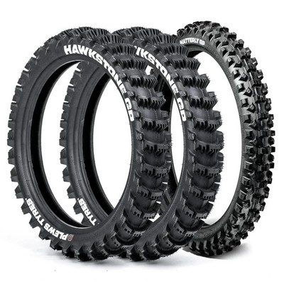 PLEWS Reifen 65 Sand Konvolut Matterly (F) 60/100-14 / x2 HAWKSTONE (R) 80/100-12