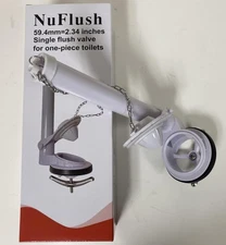 NuFlush Flush Valve Assembly for 2 inch One Piece Toilet with 10 inch Overflow