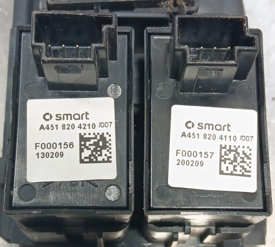 SMART FORTWO BRABUS 2009 MASTER POWER WINDOW SWITCH MIRROR A 451 820 4210 /007