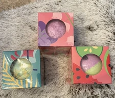 Zolly Bath Bombs, Lot Of 3, Large, NIB, Watermelon Crush, Island Splash & Flower